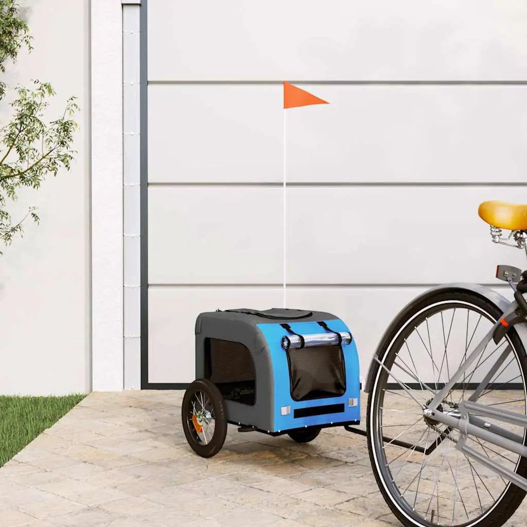 vidaXL Pet Bike Trailer Red and Grey Oxford Fabric and Iron - from vidaXL