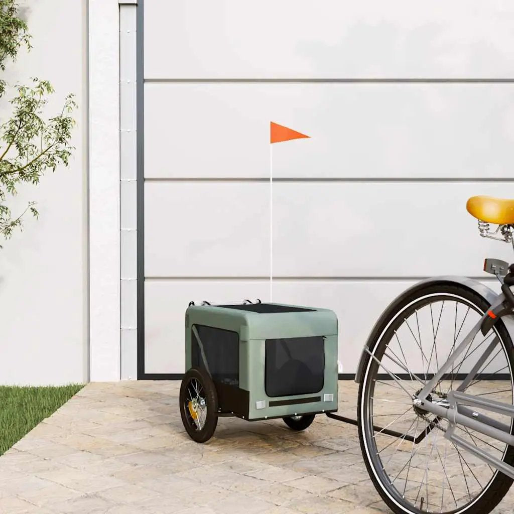 vidaXL Pet Bike Trailer Orange and Black Oxford Fabric&Iron - from vidaXL