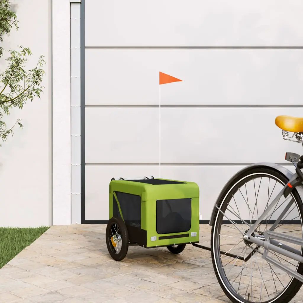 vidaXL Pet Bike Trailer Orange and Black Oxford Fabric&Iron - from vidaXL
