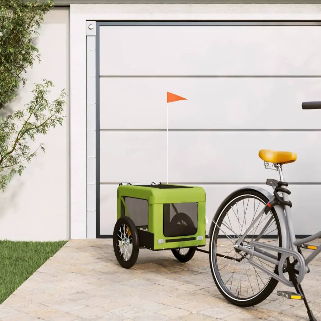 vidaXL Pet Bike Trailer Orange and Black Oxford Fabric&Iron - from vidaXL
