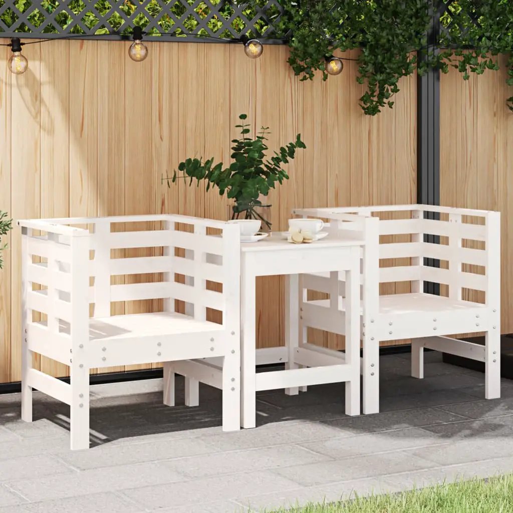 vidaXL vidaXL Garden Chairs 2 pcs 61.5x53x71 cm Solid Wood Pine - Garden Chairs