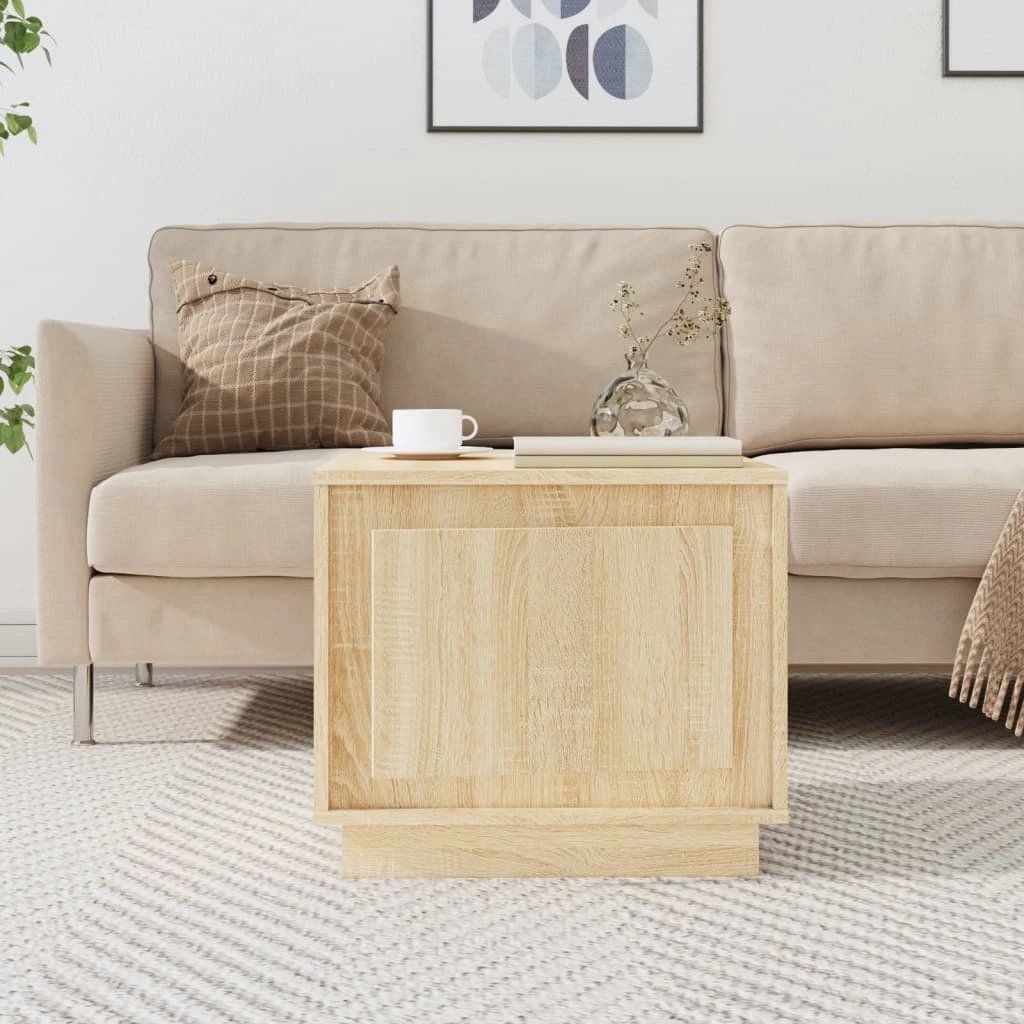VidaXL Coffee Table 51x50x44 cm Moisture Resistant Engineered Wood Living Room Decor by vidaXL