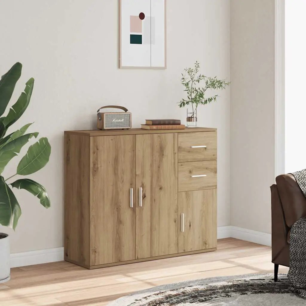 vidaXL vidaXL Sideboard White 91x29.5x75 cm Engineered Wood - Sideboard