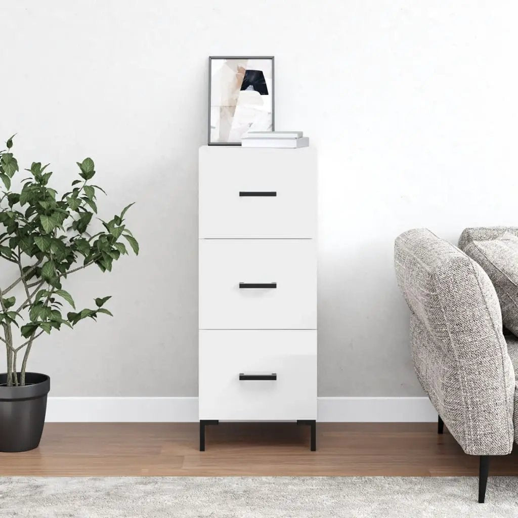 vidaXL vidaXL Sideboard White 34.5x34x90 cm Engineered Wood - Sideboard