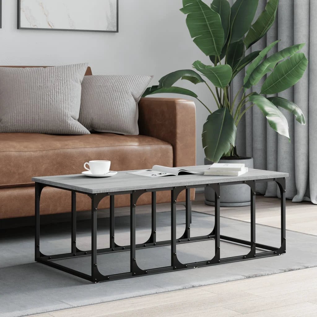 vidaXL VidaXL Coffee Table 100x50x35.5 cm Engineered Wood Durable Black Finish for Living Room Decor - Coffee Table