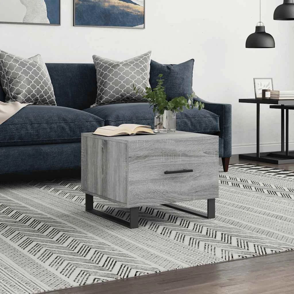 vidaXL VidaXL Coffee Table 50x50x40 cm Engineered Wood With Drawer Moisture Resistant For Living Room - Coffee Table