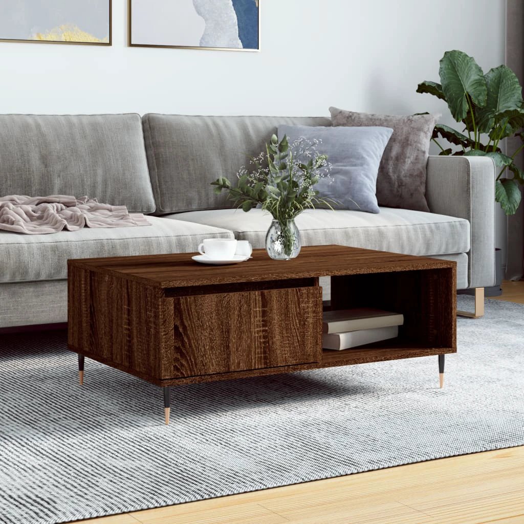 VidaXL Coffee Table White 90x60x35 cm Engineered Wood Moisture Resistant Living Room by vidaXL