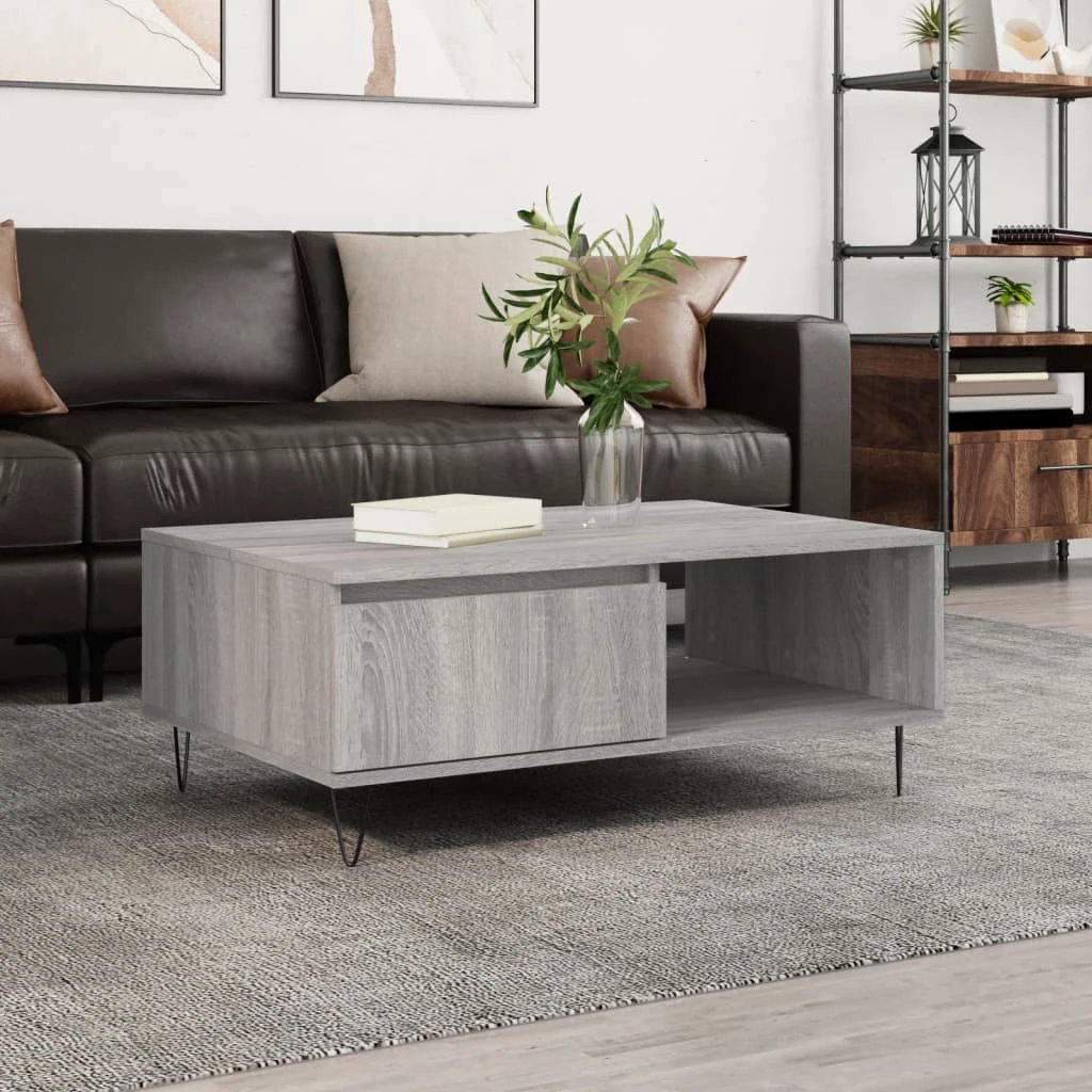 VidaXL Coffee Table 90x60x35 Engineered Wood Moisture Resistant Finish Living Room by vidaXL