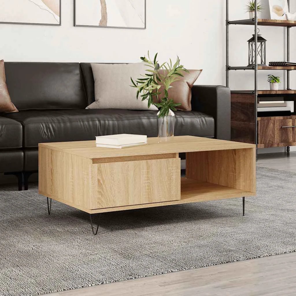 VidaXL Coffee Table 90x60x35 Engineered Wood Moisture Resistant Finish Living Room by vidaXL