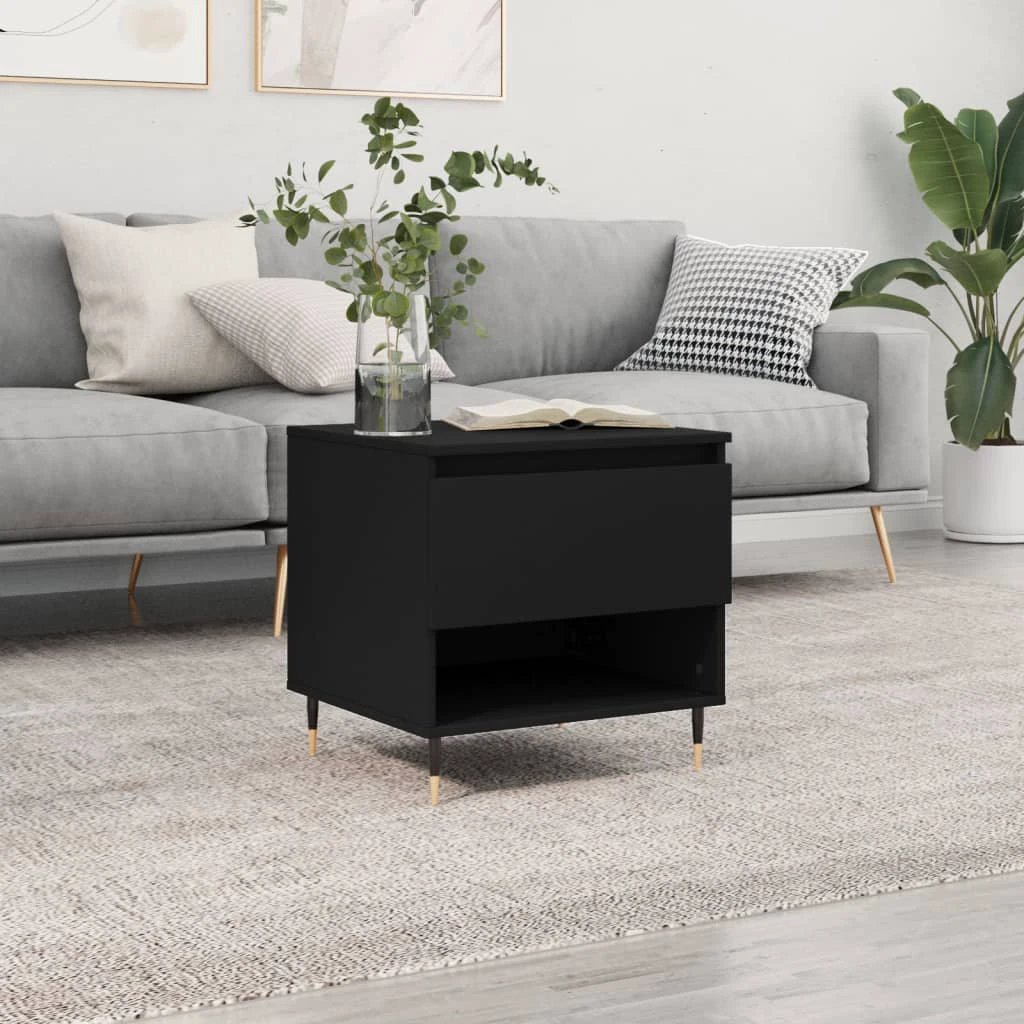 vidaXL VidaXL Coffee Table 50x46x50 cm Engineered Wood Moisture Resistant For Modern Living Rooms - Coffee Table