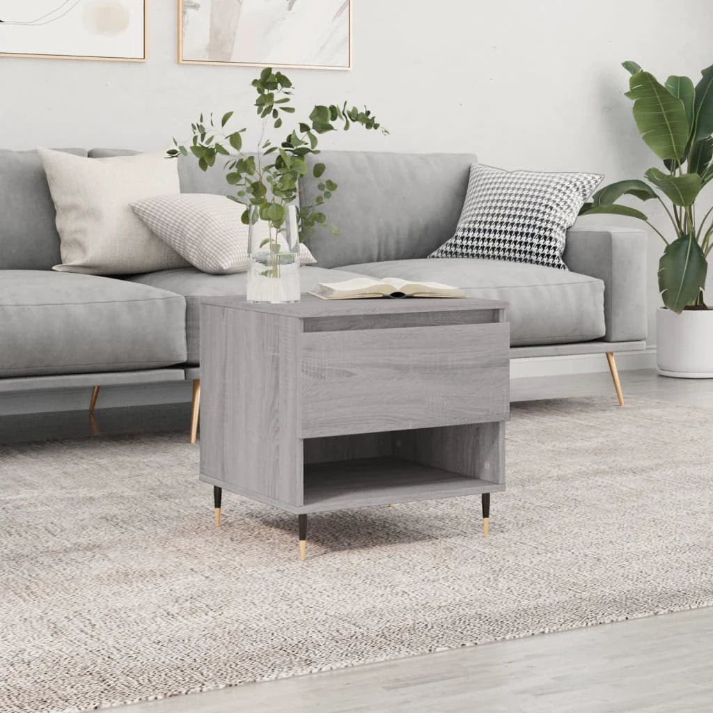 vidaXL VidaXL Coffee Table 50x46x50 cm Engineered Wood Moisture Resistant For Modern Living Rooms - Coffee Table