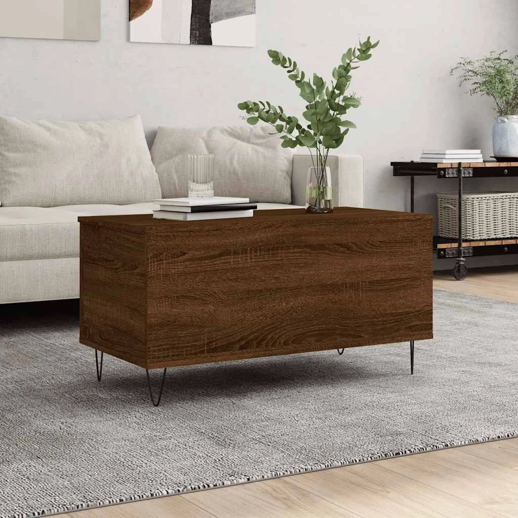 vidaXL Coffee Table 90x44.5x45 cm Industrial Old Wood Matte Finish Engineered Wood Living Room by vidaXL