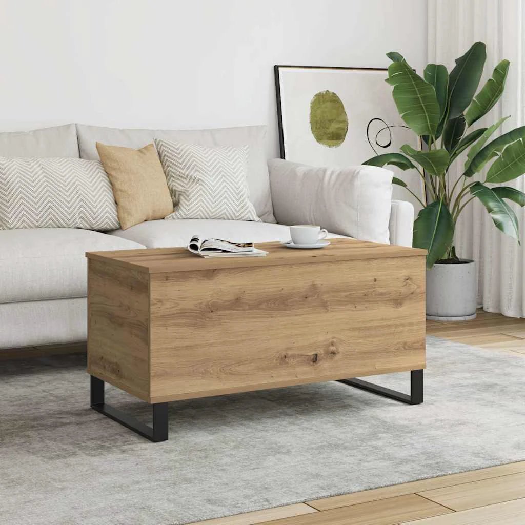 VidaXL Coffee Table 90x44.5x45 Black Oak Living by vidaXL