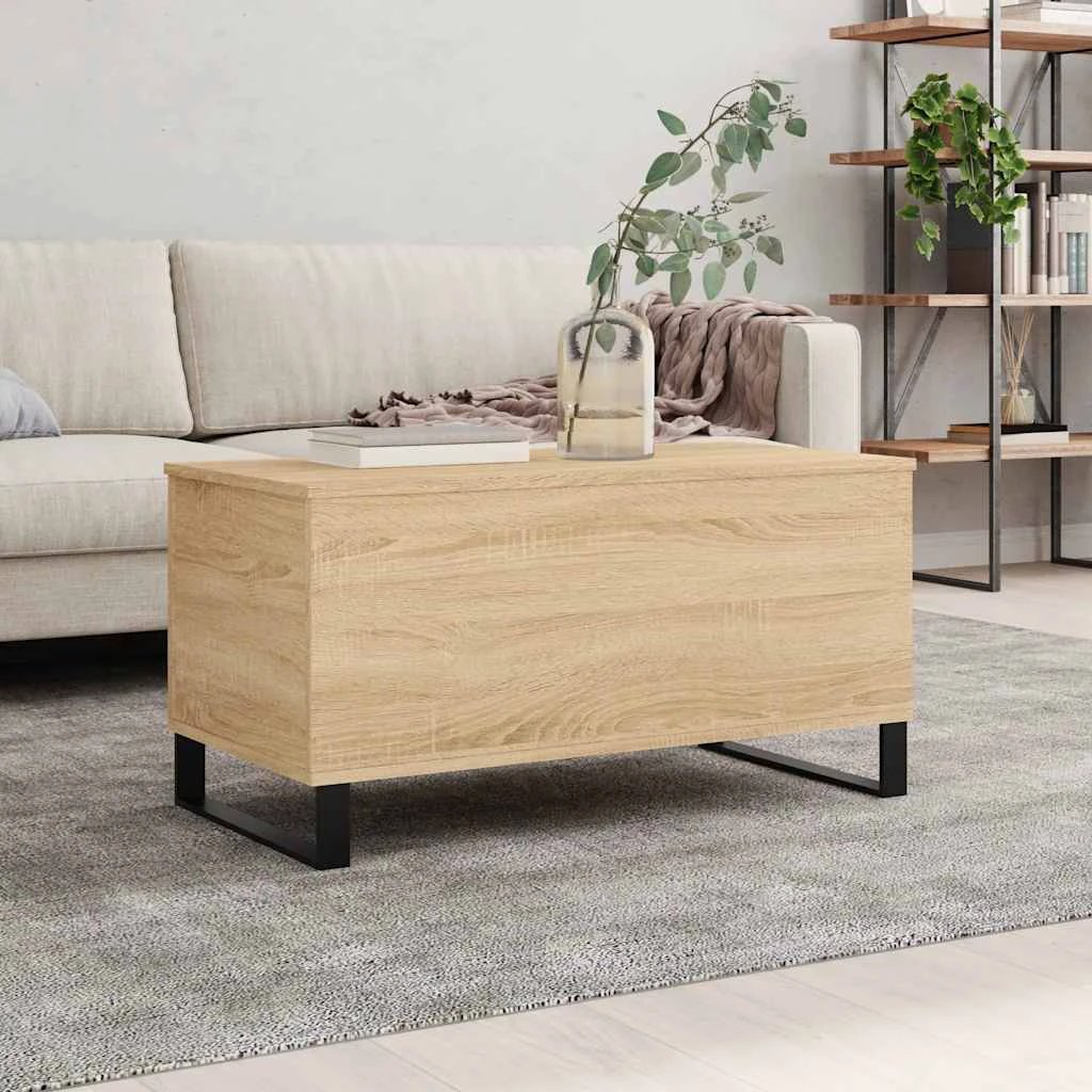 VidaXL Coffee Table 90x44.5x45 Black Oak Living by vidaXL