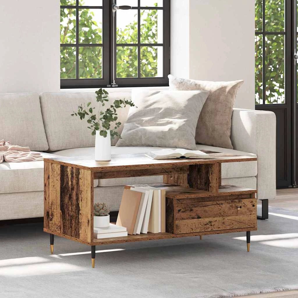 vidaXL VidaXL Coffee Table 90x49x45 Old Wood LivingRoom - Coffee Table
