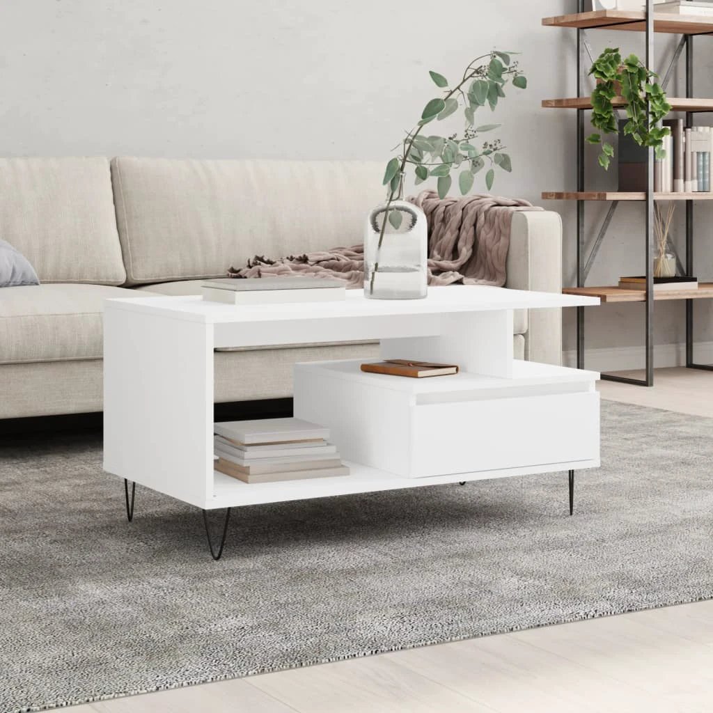 VidaXL Coffee Table 90x49x45 Oak Engineered Wood by vidaXL