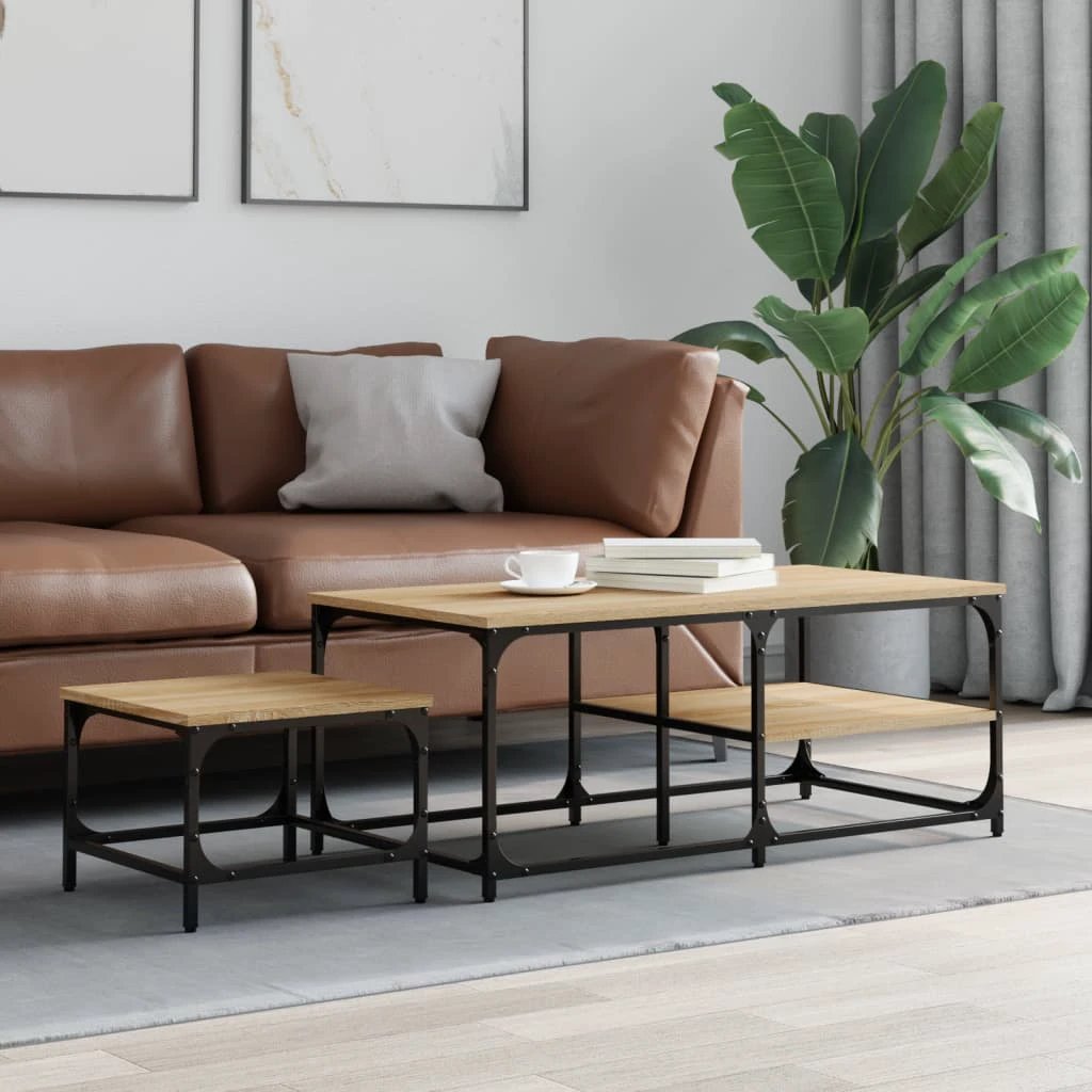 VidaXL Nesting Tables 2pc Engineered Wood by vidaXL
