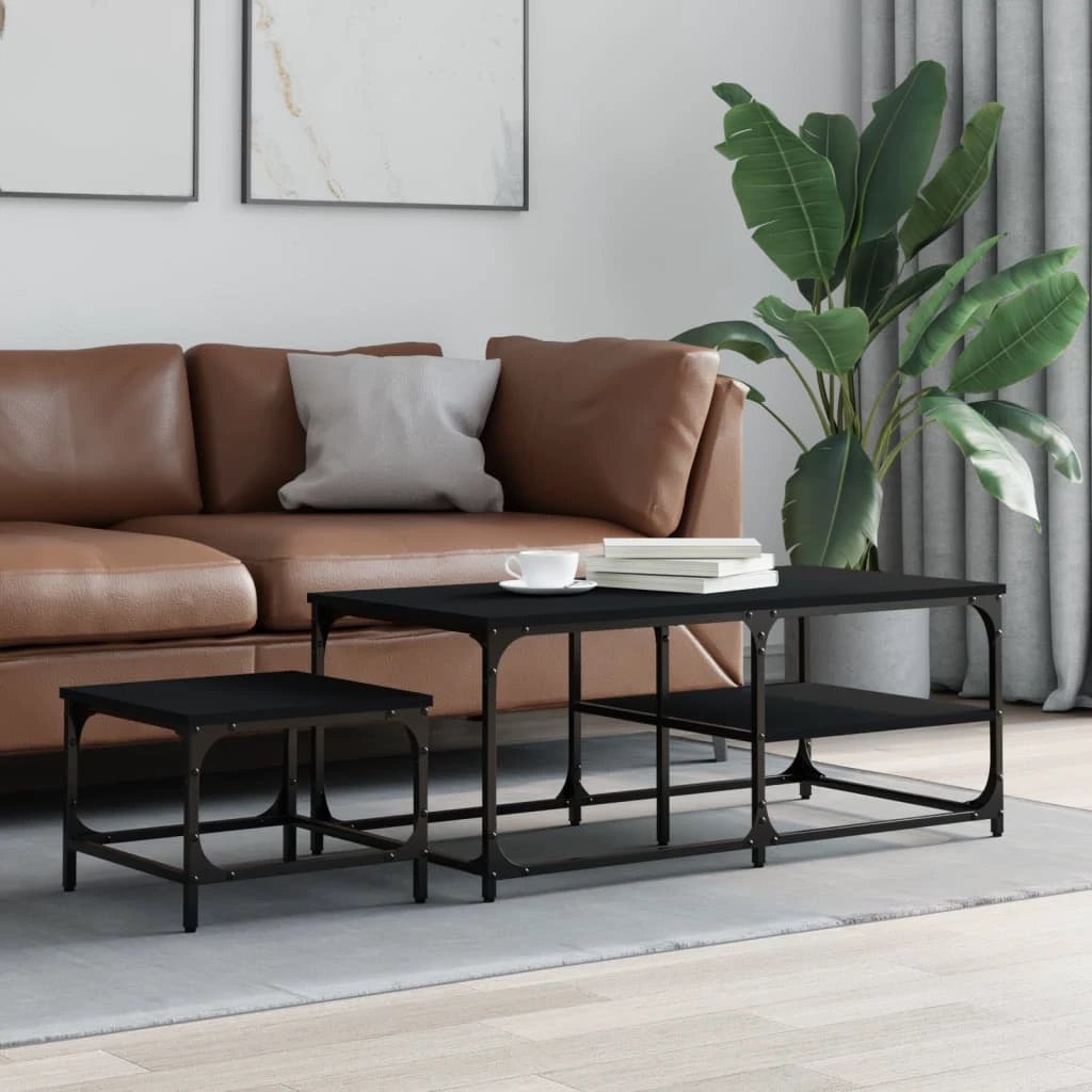 VidaXL Nesting Tables 2pc Engineered Wood by vidaXL