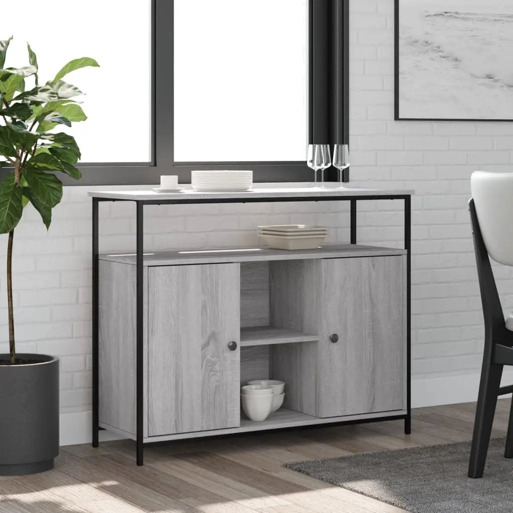 vidaXL vidaXL Sideboard Black 100x35x80 cm Engineered Wood - Sideboard