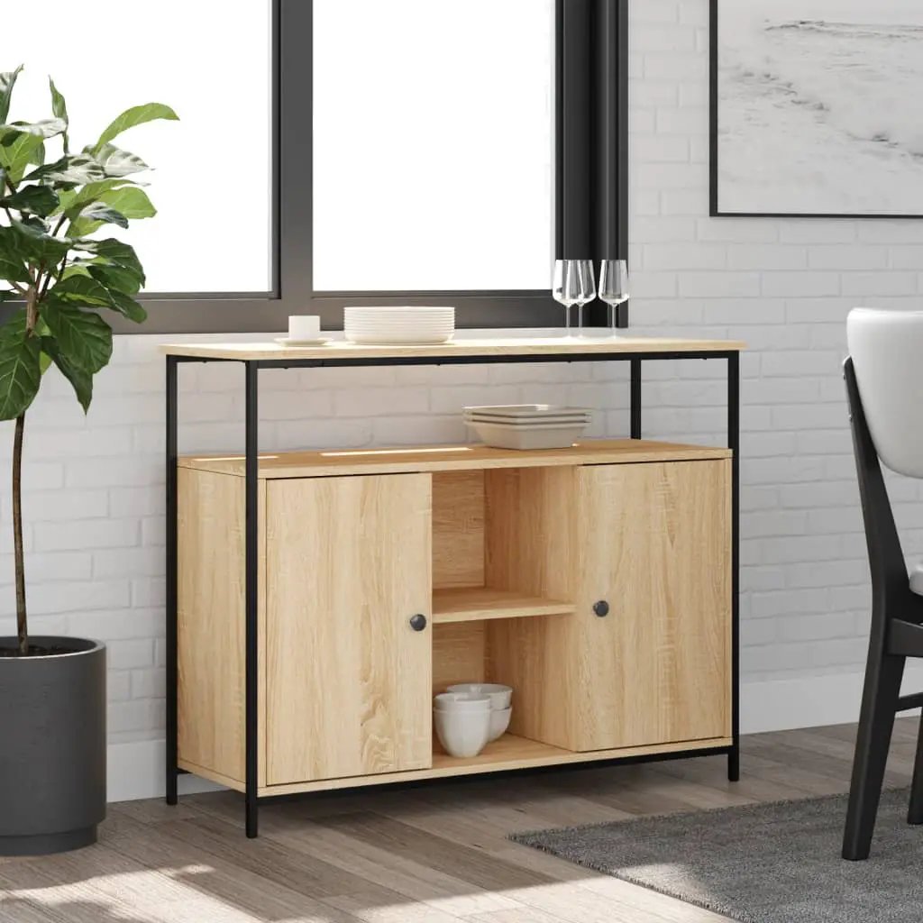 vidaXL vidaXL Sideboard Black 100x35x80 cm Engineered Wood - Sideboard