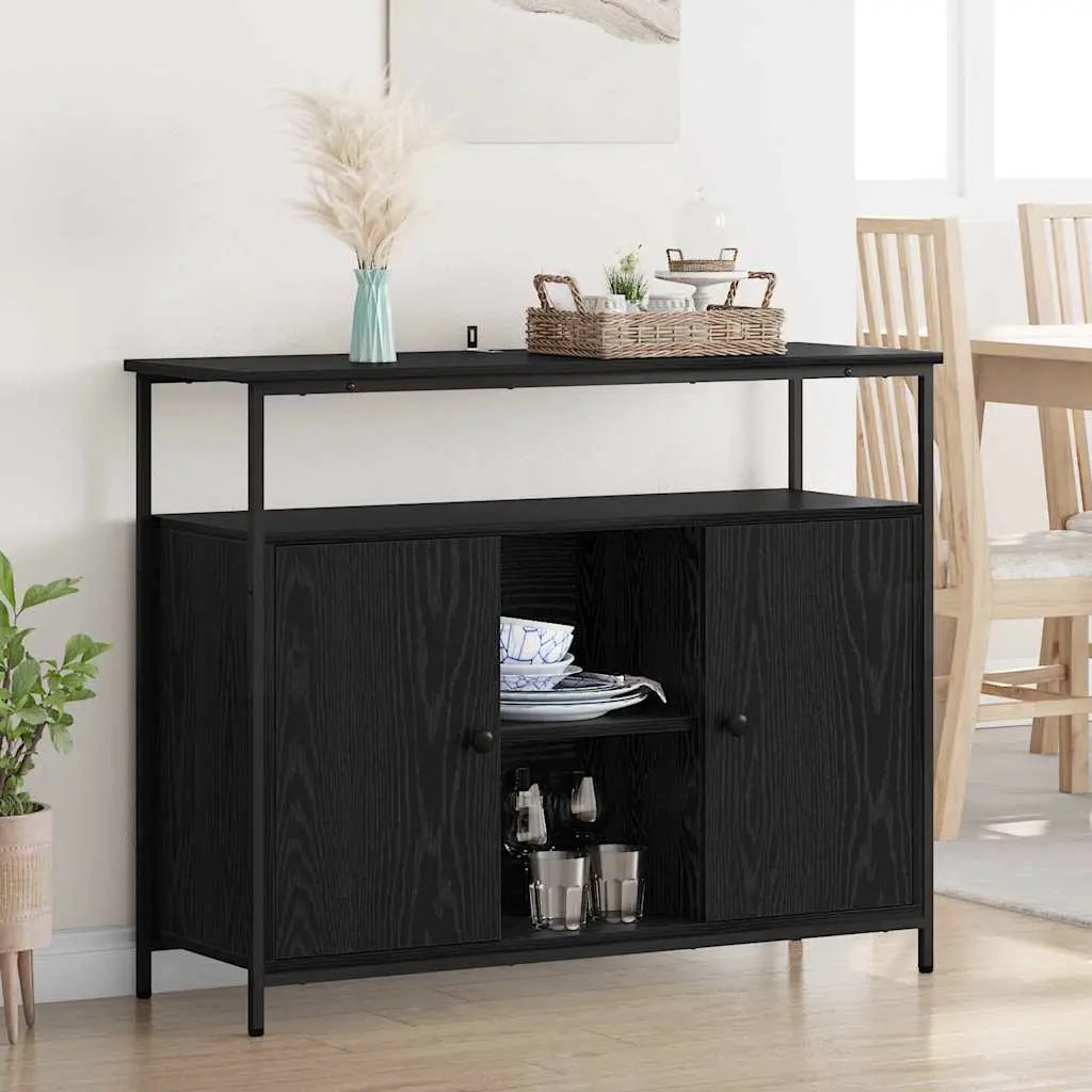 vidaXL vidaXL Sideboard Black 100x35x80 cm Engineered Wood - Sideboard