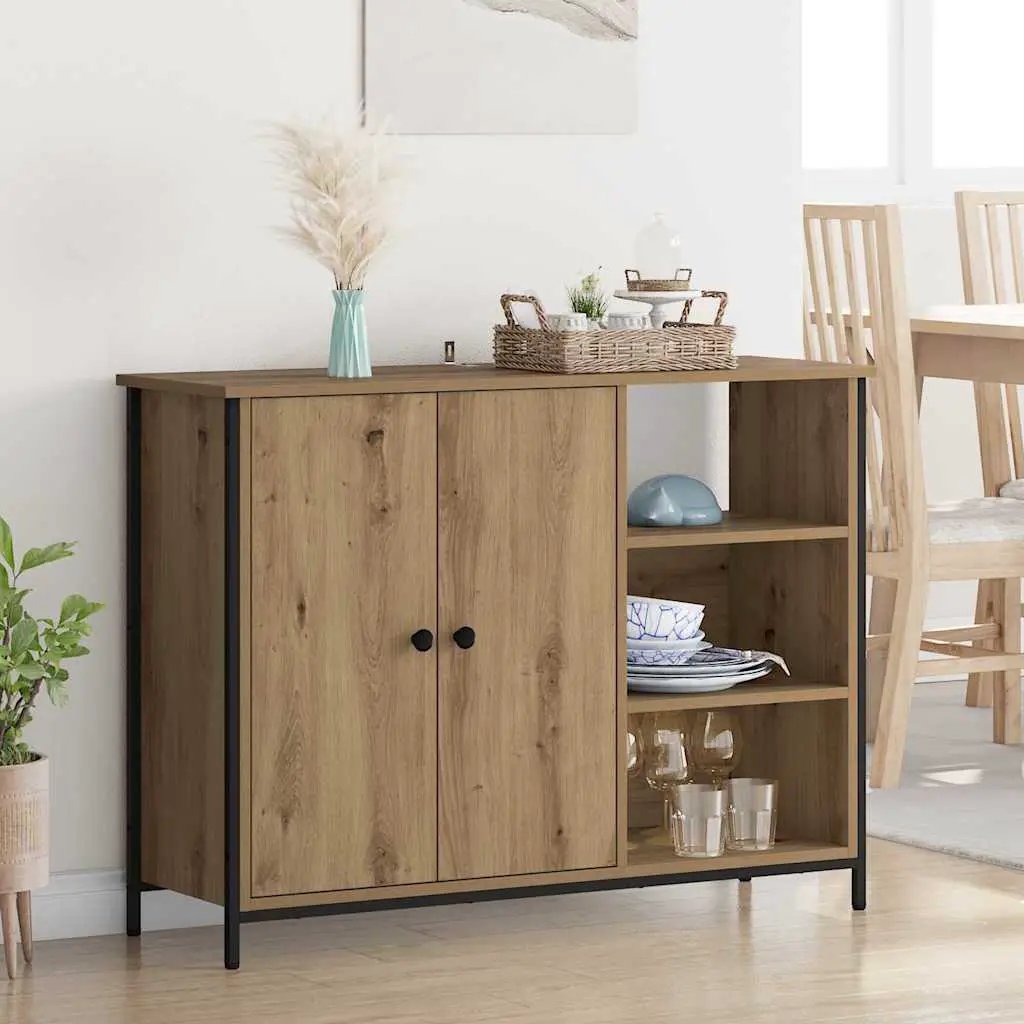 vidaXL vidaXL Sideboard Sonoma Oak 100x33x75 cm Engineered Wood - Sideboard