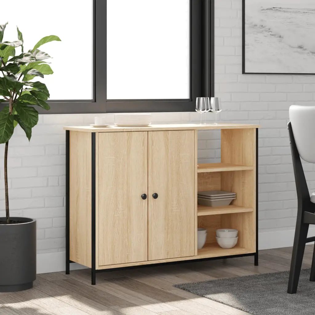 vidaXL vidaXL Sideboard Sonoma Oak 100x33x75 cm Engineered Wood - Sideboard