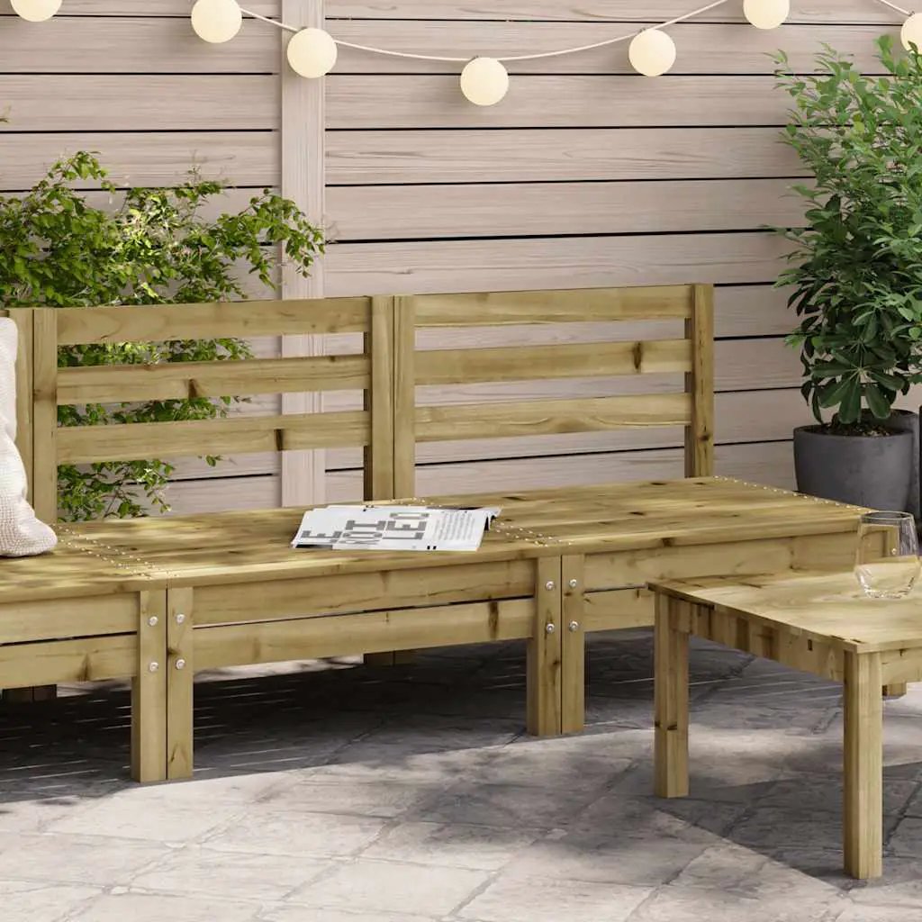 vidaXL vidaXL Garden Sofa | Natural Pine | Solid Pine Wood | Modular | Garden Sofa - Garden Sofa Sets