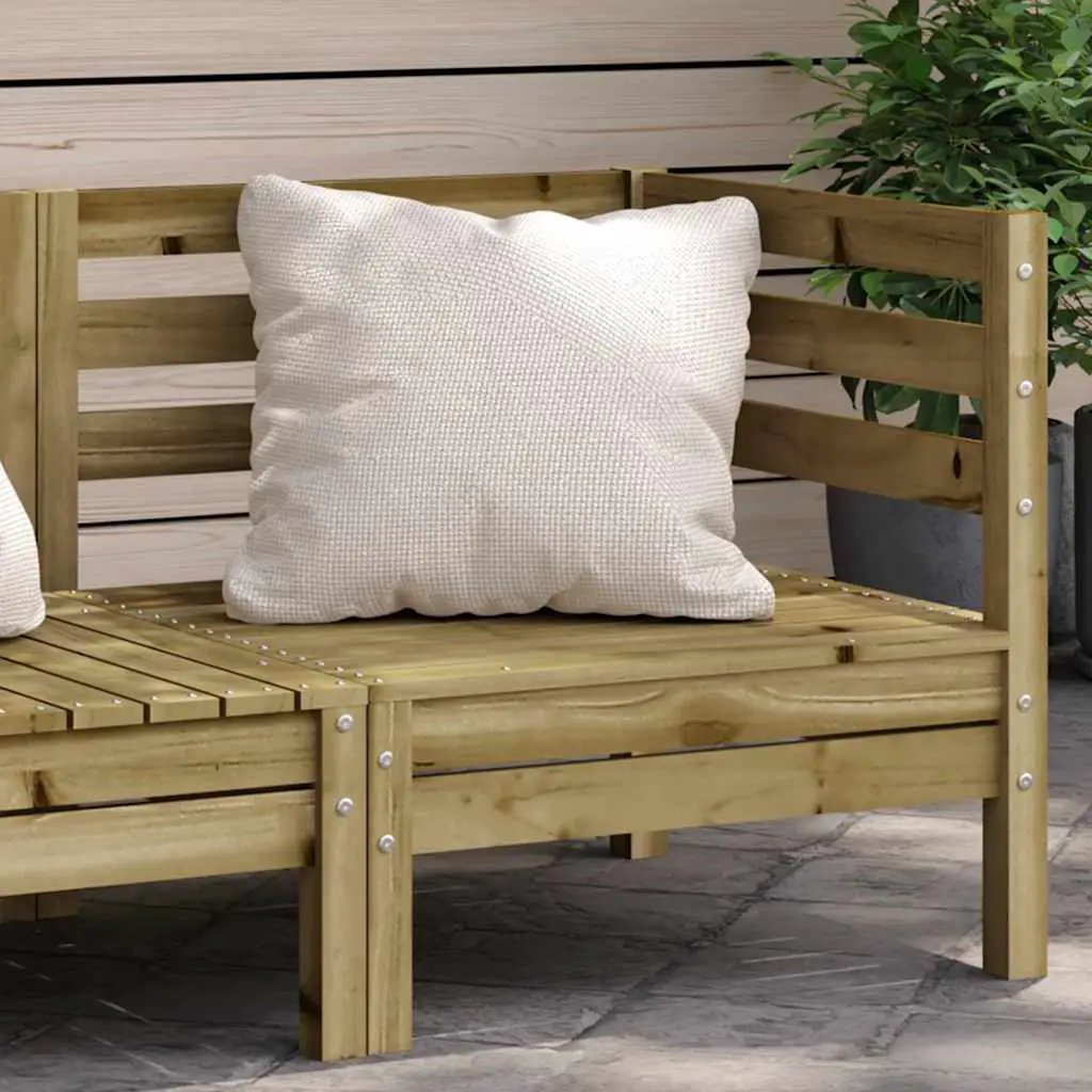 vidaXL vidaXL Garden Sofa | Natural Pine | Solid Pine Wood | Modular | Garden Sofa - Garden Sofa Sets