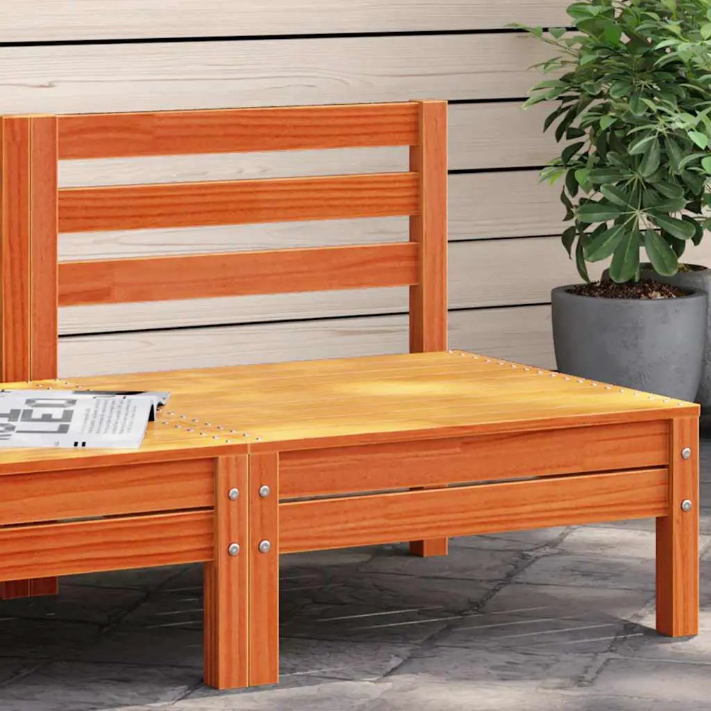 vidaXL vidaXL Garden Sofa | Natural Pine | Solid Pine Wood | Modular | Garden Sofa - Garden Sofa Sets