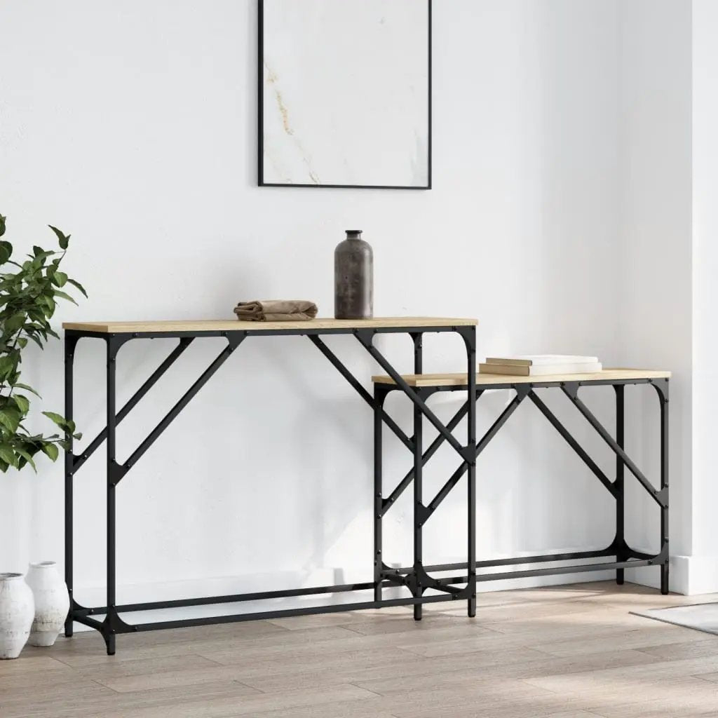 vidaXL vidaXL Nesting Console Tables 2 pcs Sonoma Oak Engineered Wood - Nest of Tables