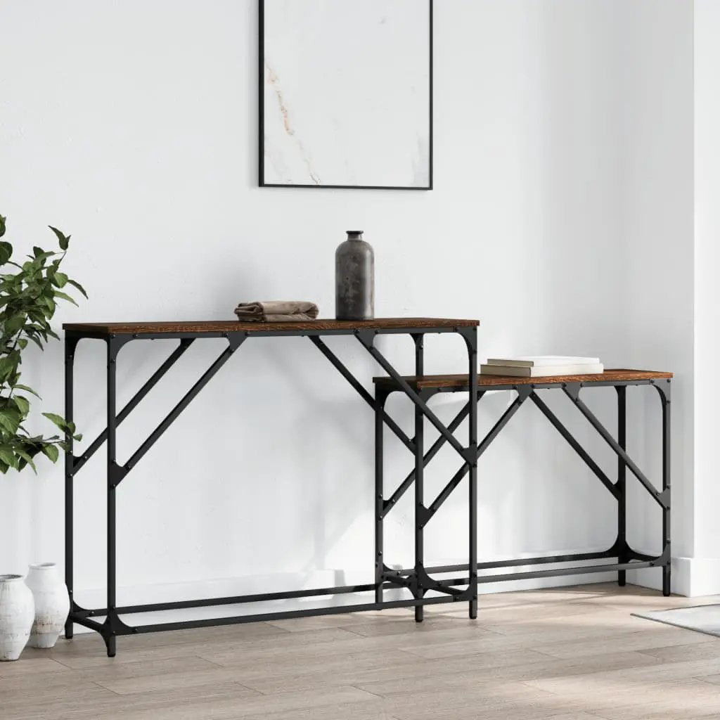 vidaXL vidaXL Nesting Console Tables 2 pcs Sonoma Oak Engineered Wood - Nest of Tables