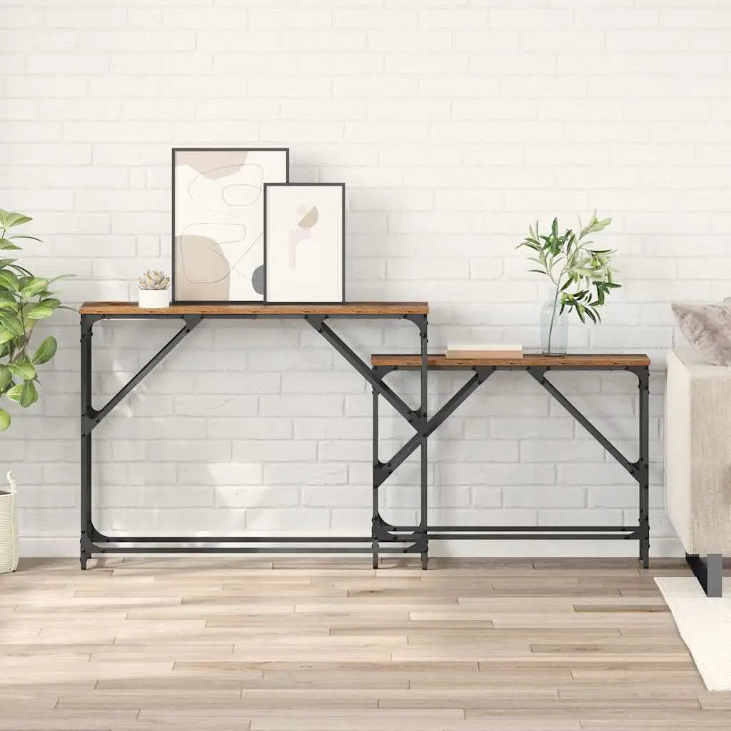 vidaXL vidaXL Nesting Console Tables 2 pcs Sonoma Oak Engineered Wood - Nest of Tables