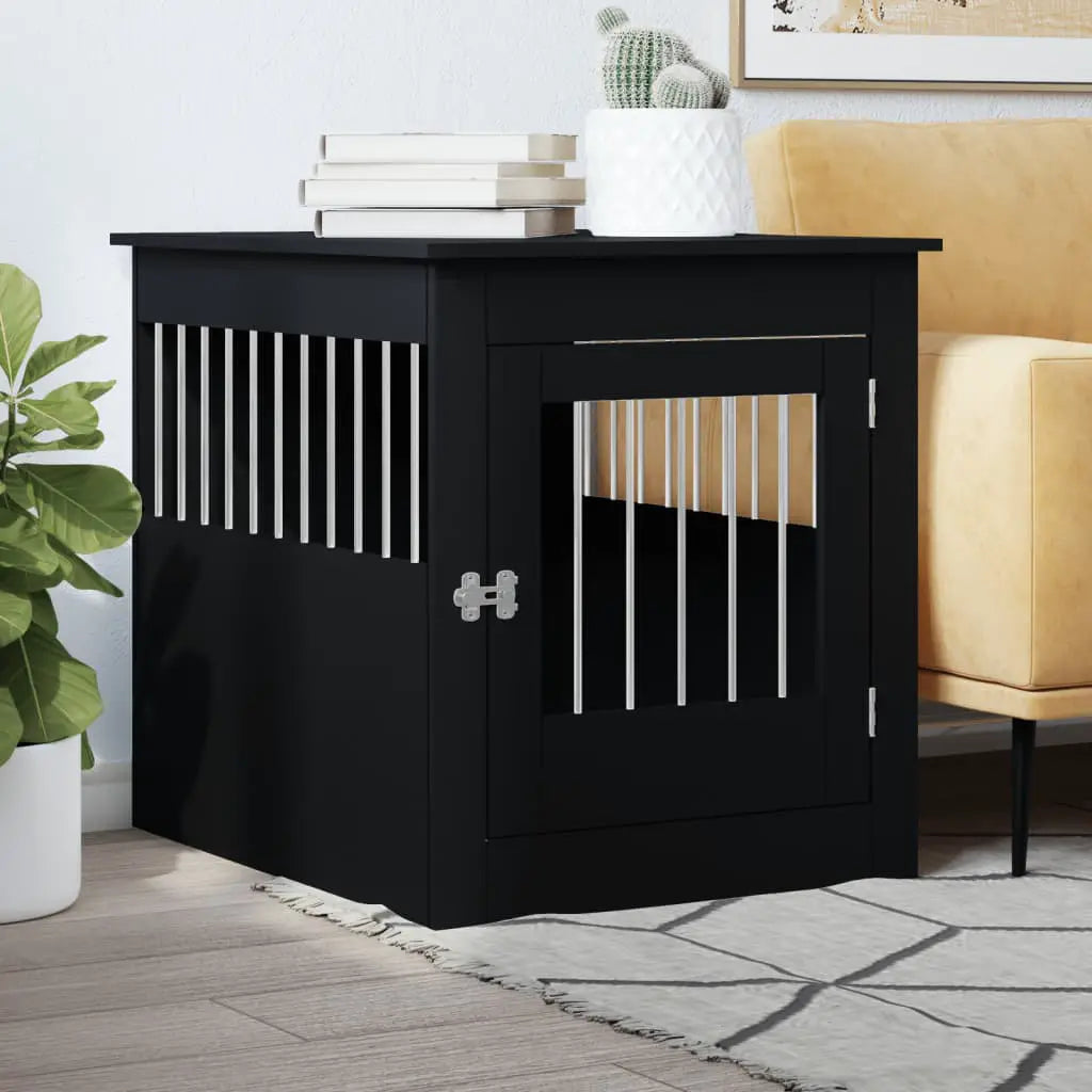 vidaXL Dog Crate Furniture Black Oak 45x62x59 cm Engineered Wood - from vidaXL
