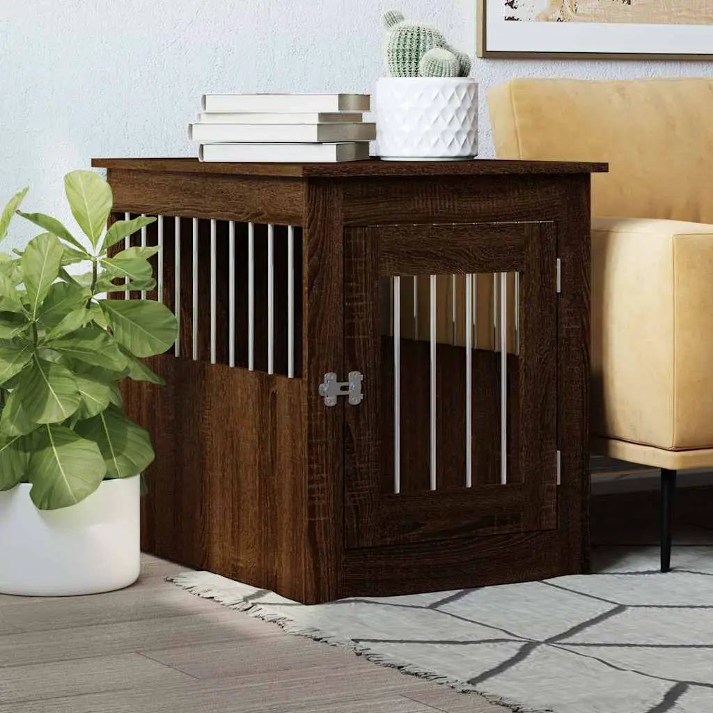 vidaXL Dog Crate Furniture Black Oak 45x62x59 cm Engineered Wood - from vidaXL