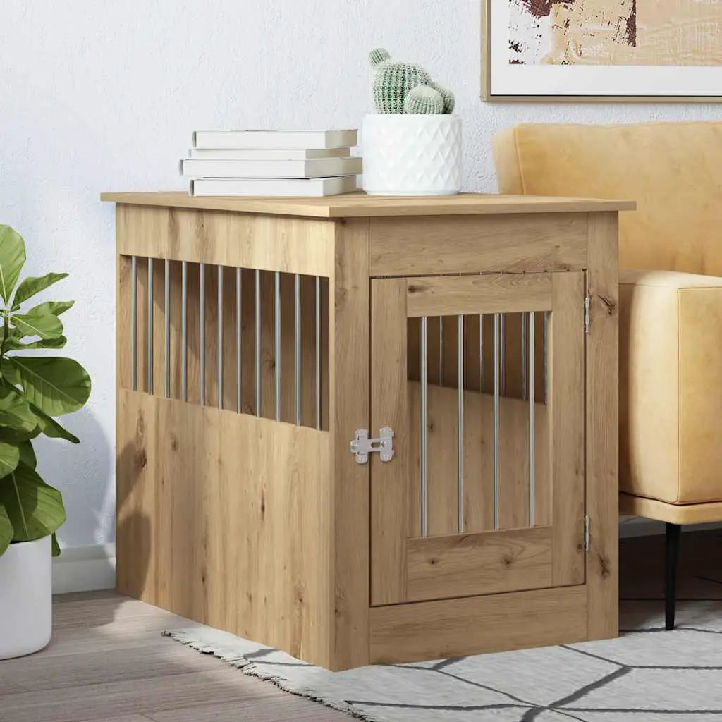 vidaXL Dog Crate Furniture Black Oak 45x62x59 cm Engineered Wood - from vidaXL