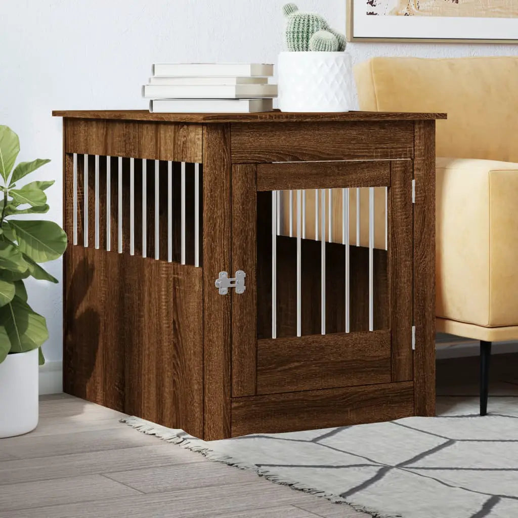 vidaXL Dog Crate Furniture Black Oak 45x62x59 cm Engineered Wood - from vidaXL