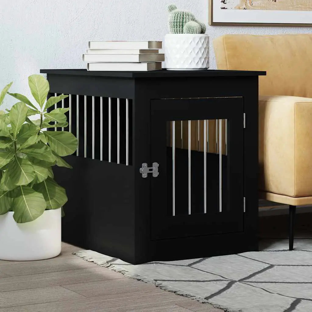 vidaXL Dog Crate Furniture Black Oak 45x62x59 cm Engineered Wood - from vidaXL