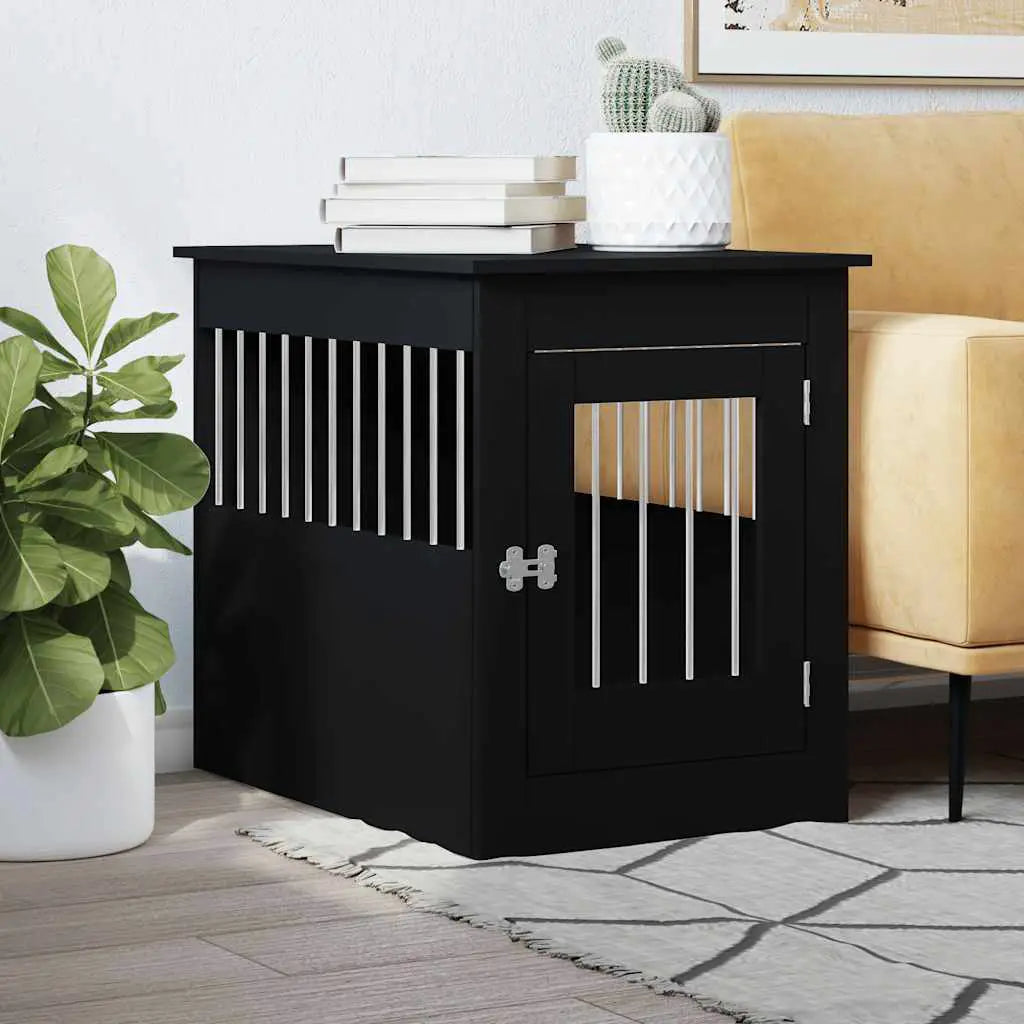 vidaXL Dog Crate Furniture Black Oak 45x62x59 cm Engineered Wood - from vidaXL