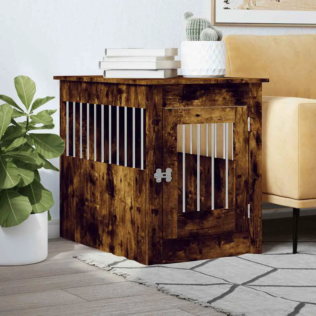 vidaXL Dog Crate Furniture Black Oak 45x62x59 cm Engineered Wood - from vidaXL