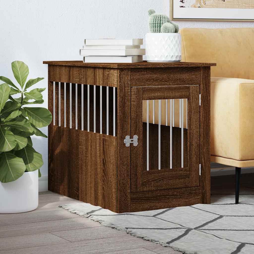 vidaXL Dog Crate Furniture Black Oak 45x62x59 cm Engineered Wood - from vidaXL