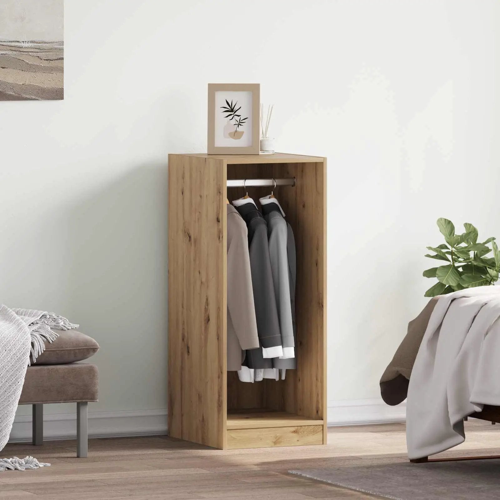 vidaXL vidaXL Wardrobe with Shelf with Storage Old Wood 77 x 48 x 102 cm - Wardrobe