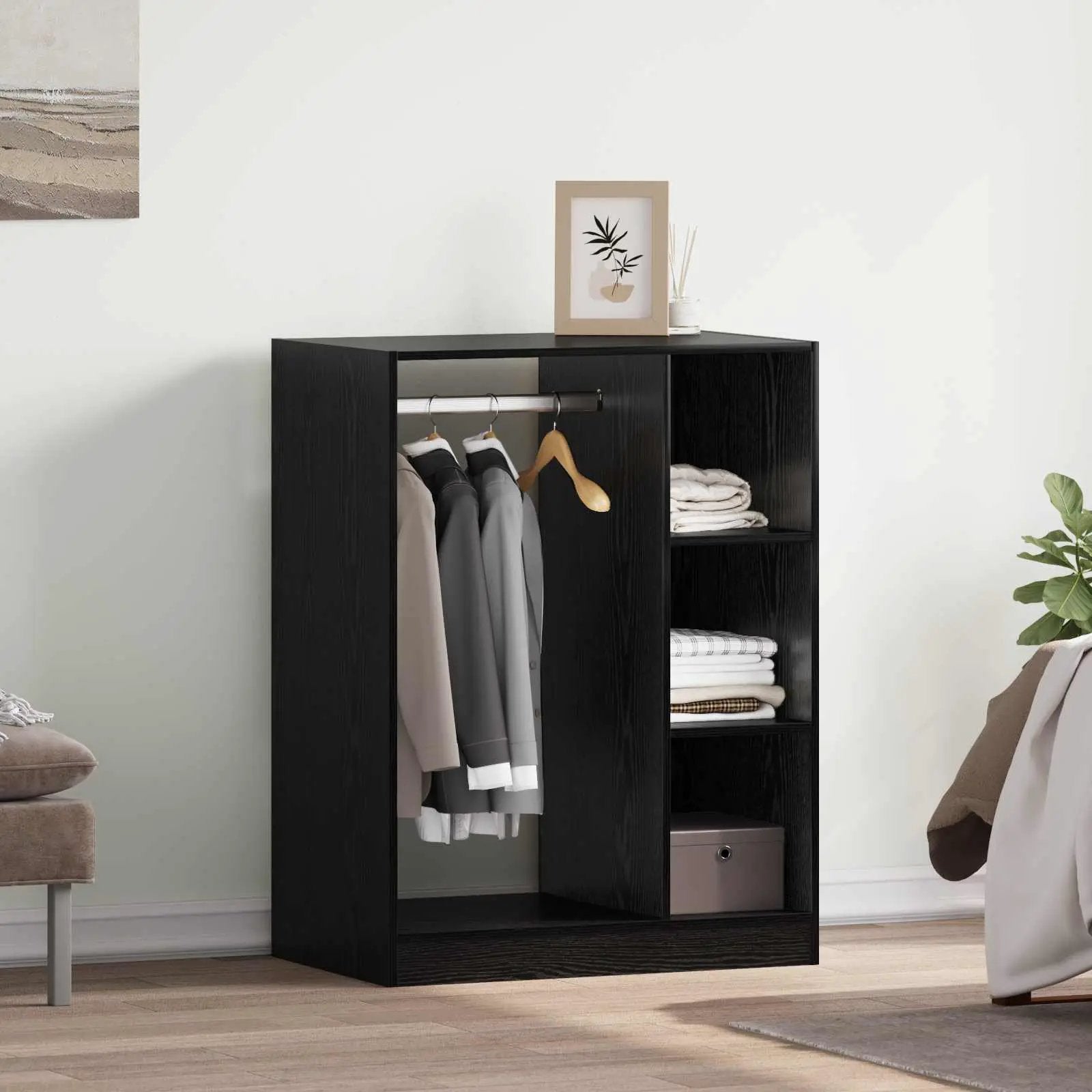 vidaXL vidaXL Wardrobe with Shelf with Storage Old Wood 77 x 48 x 102 cm - Wardrobe