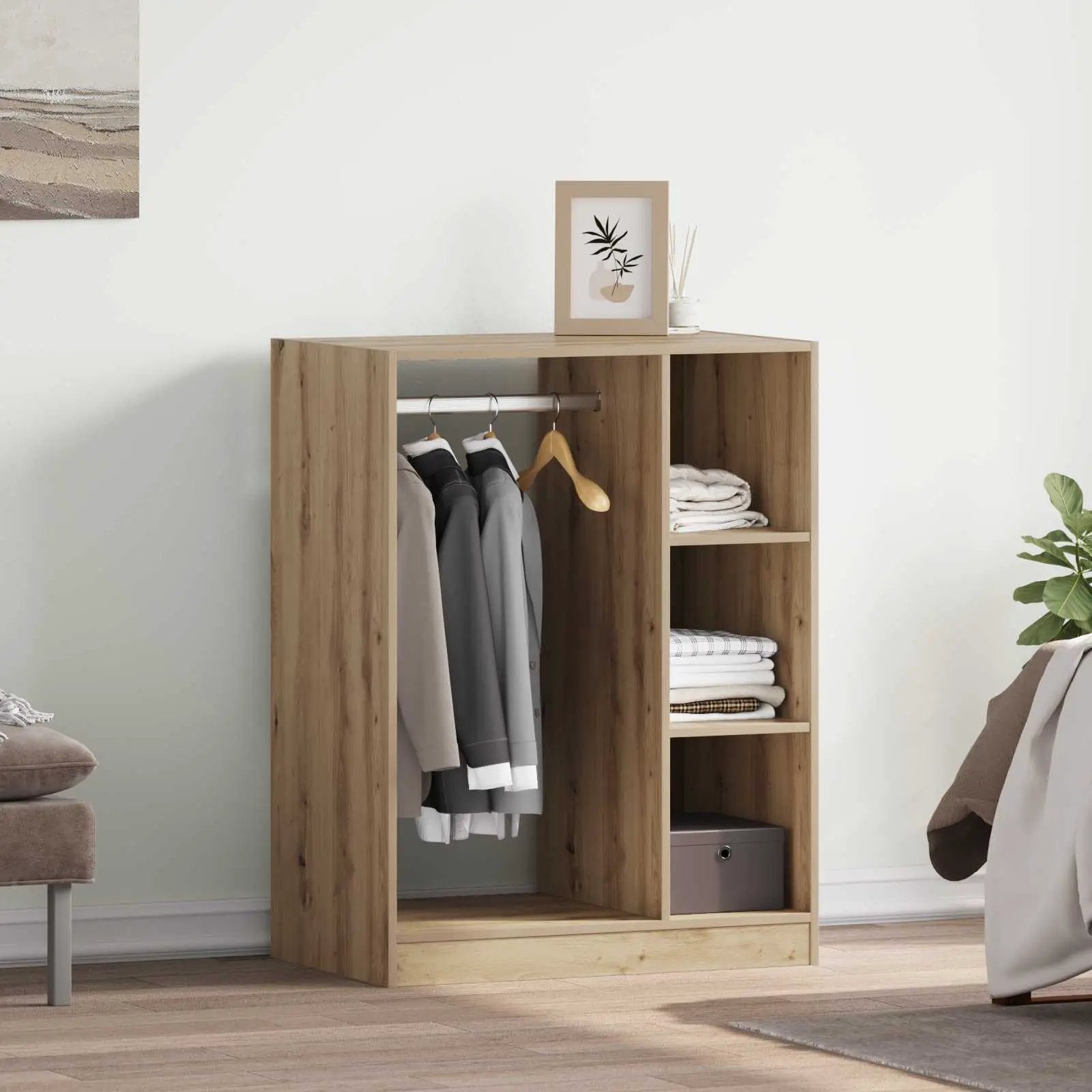 vidaXL vidaXL Wardrobe with Shelf with Storage Old Wood 77 x 48 x 102 cm - Wardrobe