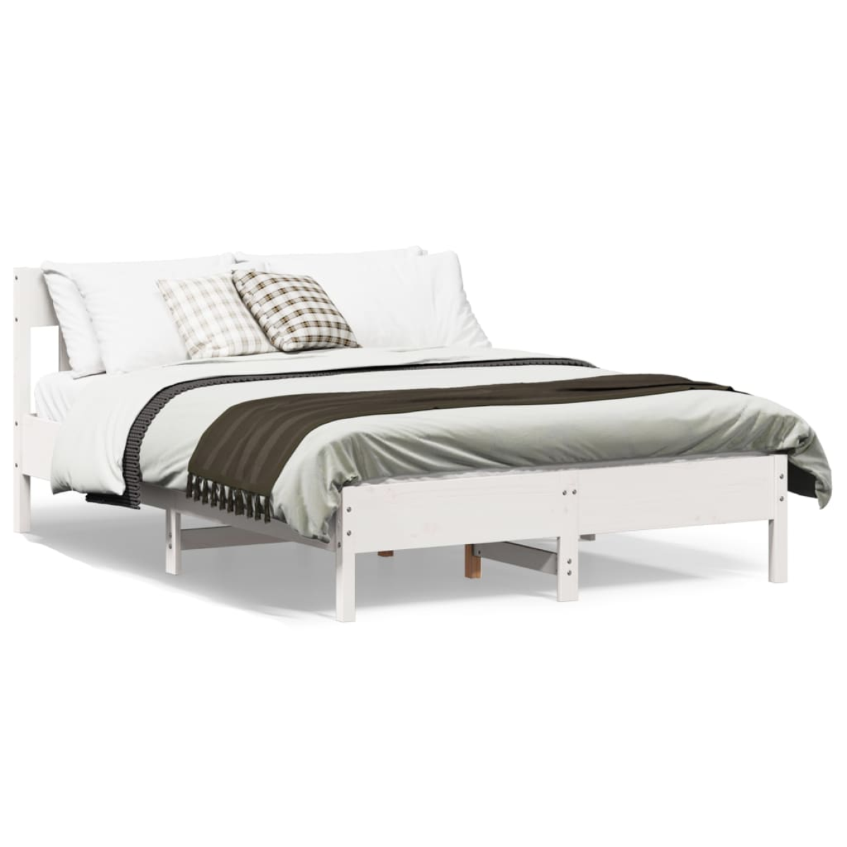 vidaXL Bed Frame without Mattress 150x200 cm King Size Solid Wood Pine - from vidaXL