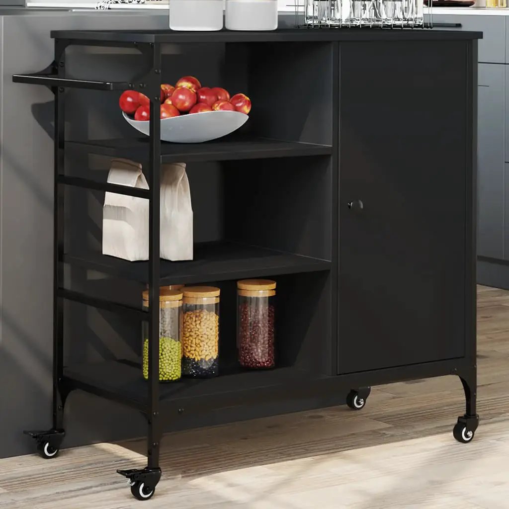 vidaXL Kitchen Trolley Old Wood 87.5 x 39 x 84.5 cm Engineered Wood - from vidaXL