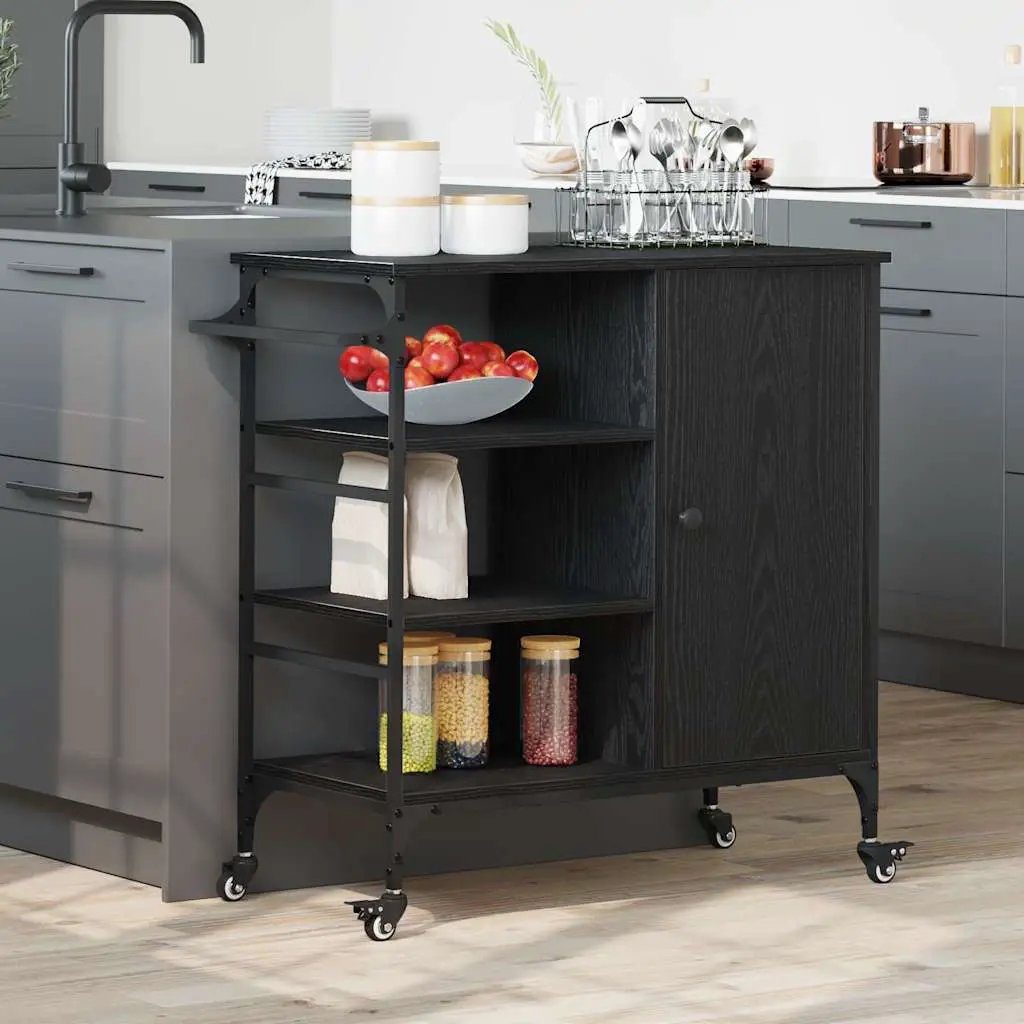 vidaXL Kitchen Trolley Old Wood 87.5 x 39 x 84.5 cm Engineered Wood - from vidaXL