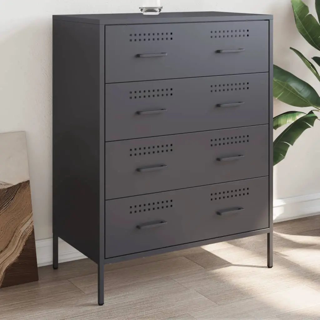 vidaXL vidaXL Sideboard Black 68x39x89 cm Steel - Sideboard