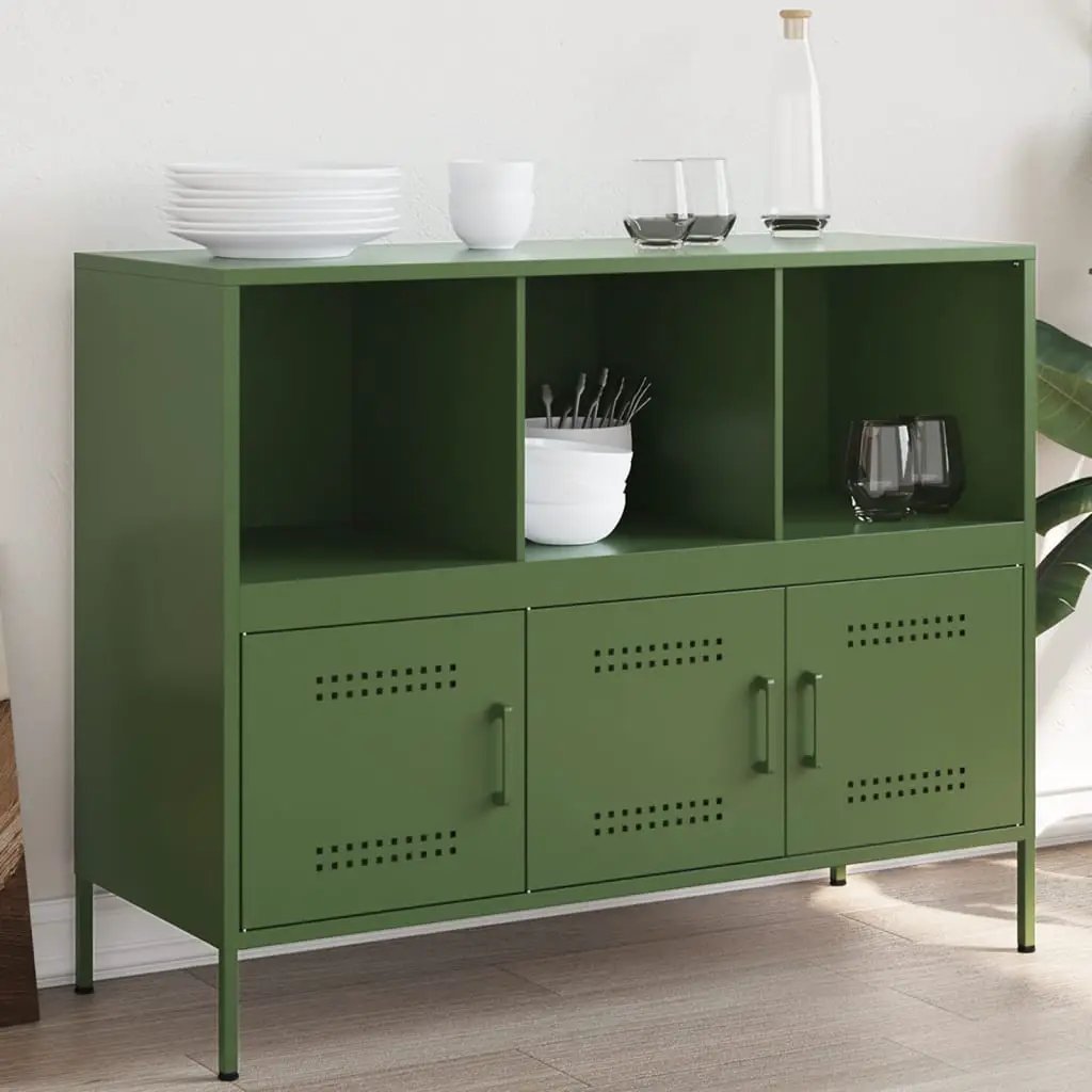 vidaXL vidaXL Sideboard Black 100.5x39x79 cm Steel - Sideboard