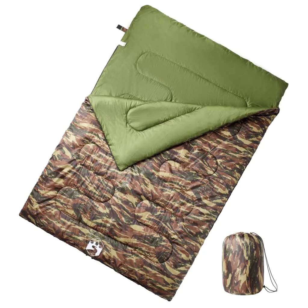 vidaXL Double Sleeping Bag with Pillows for Adults Camping 3-4 Seasons - from vidaXL